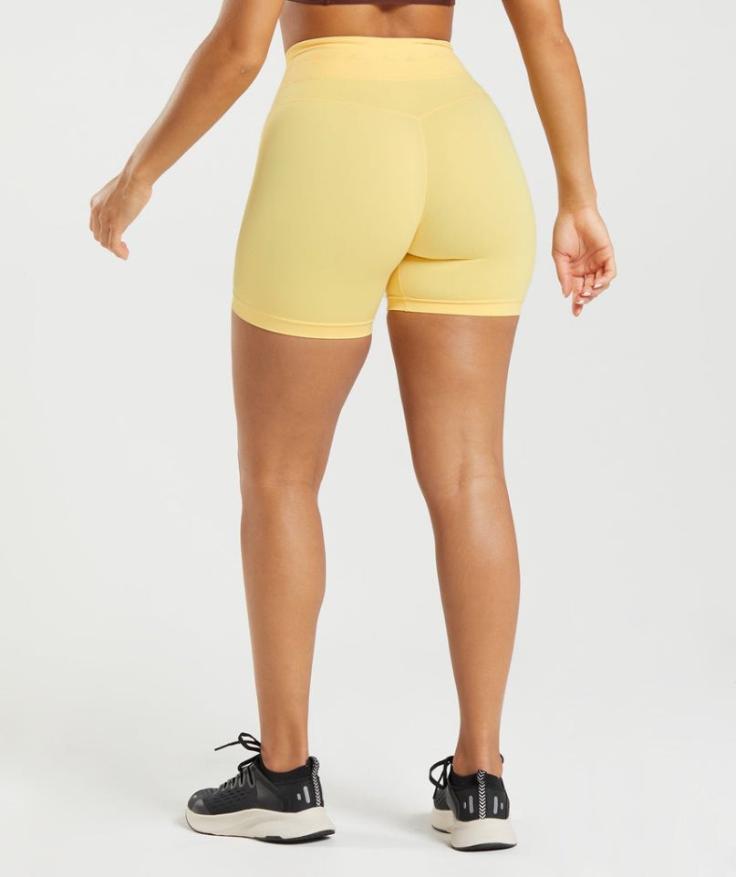 Women's Gymshark Whitney Mesh Shorts Yellow | CA D586NA